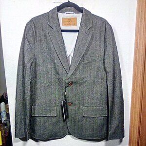 NWT Nifty Genius Jacket Mens Small Grayong Sleeve Kurt Notched Lapel Blazer